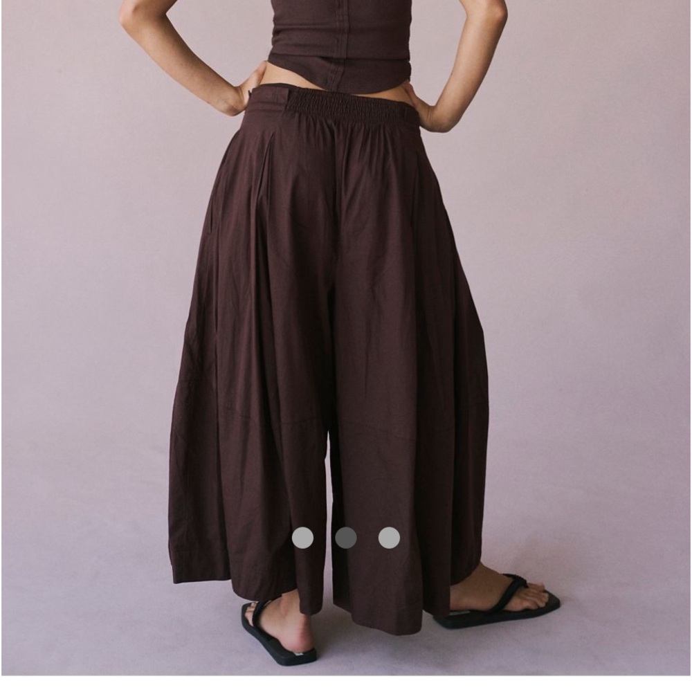 NEW Brown Free People Go to Town culotte pants size Medium